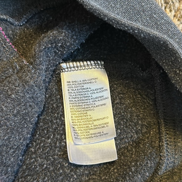 EUC Women’s size M, The North Face grey hoodie with pink details - Picture 4 of 6